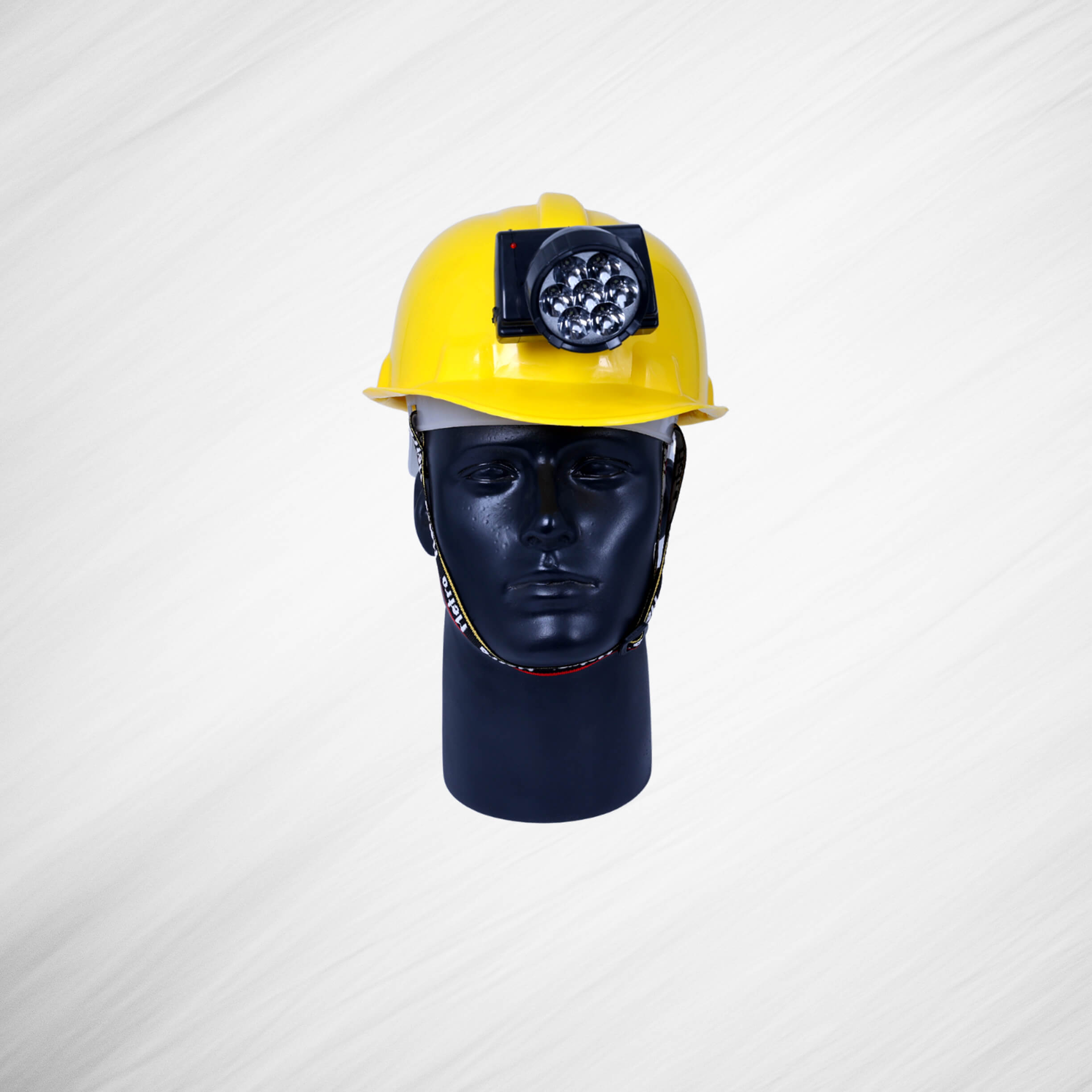 helmet with torch. copy